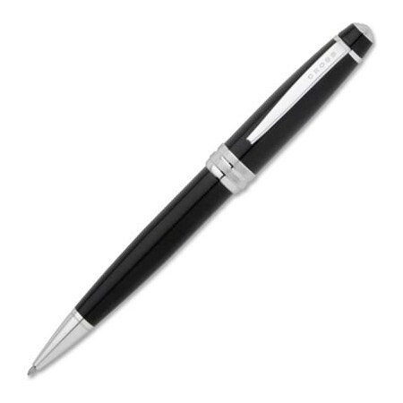 Cross Cross® Executive Styled Ballpoint Pen, Black Ink, Black Barrel, 1 Each AT0452S7